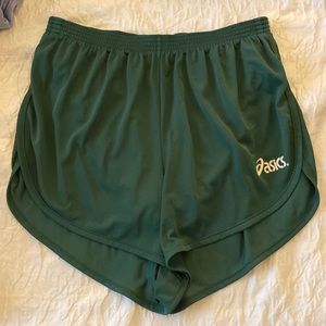 Vintage Emerald Green Asics High Rise Hot Shorts